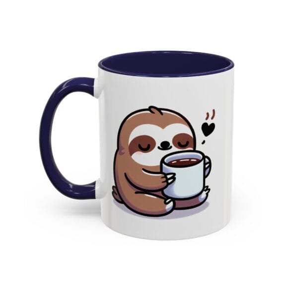 Cute Sloth Drinking Coffee - Coffee and Tea Mug - Image 23