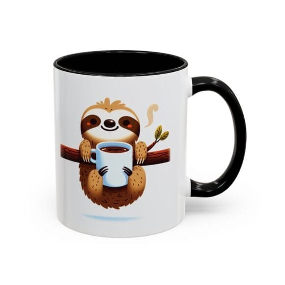 Smiling Sloth Drinking Coffee - Coffee and Tea Mug