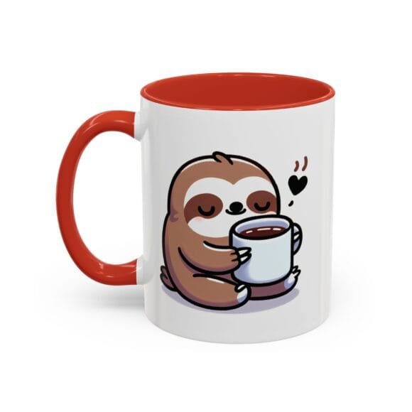 Cute Sloth Drinking Coffee - Coffee and Tea Mug - Image 27