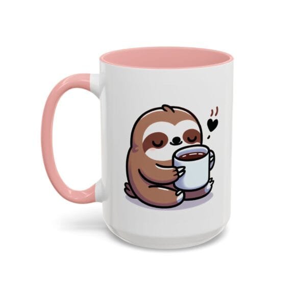 Cute Sloth Drinking Coffee - Coffee and Tea Mug - Image 11