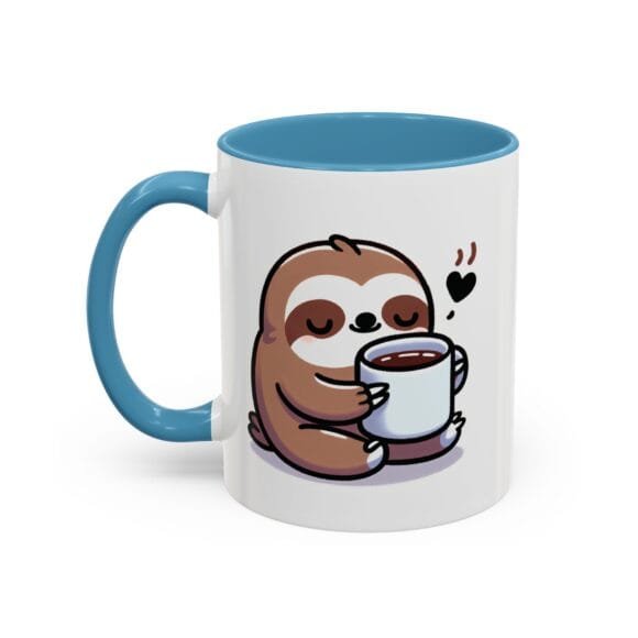 Cute Sloth Drinking Coffee - Coffee and Tea Mug - Image 15