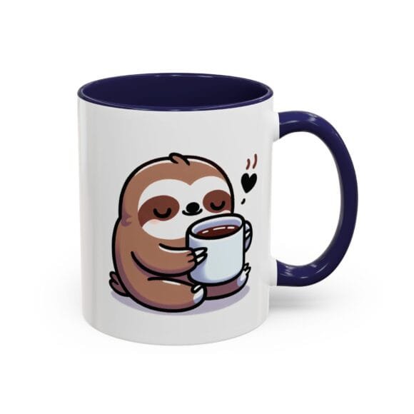 Cute Sloth Drinking Coffee - Coffee and Tea Mug - Image 22