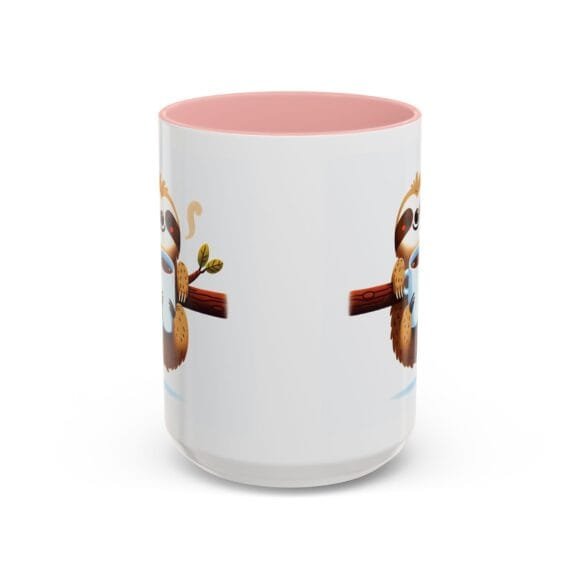 Smiling Sloth Drinking Coffee - Coffee and Tea Mug - Image 9