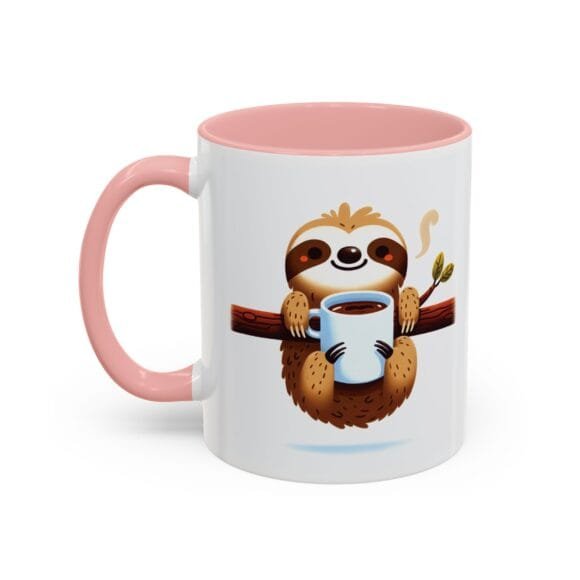 Smiling Sloth Drinking Coffee - Coffee and Tea Mug - Image 7