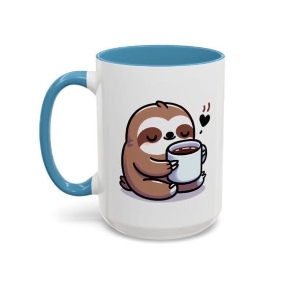 Cute Sloth Drinking Coffee - Coffee and Tea Mug - Image 19