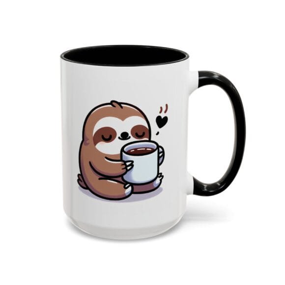 Cute Sloth Drinking Coffee - Coffee and Tea Mug - Image 30