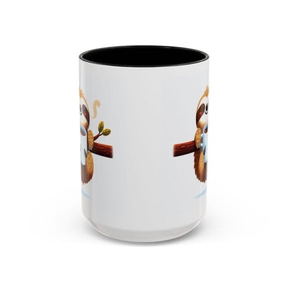 Smiling Sloth Drinking Coffee - Coffee and Tea Mug - Image 29