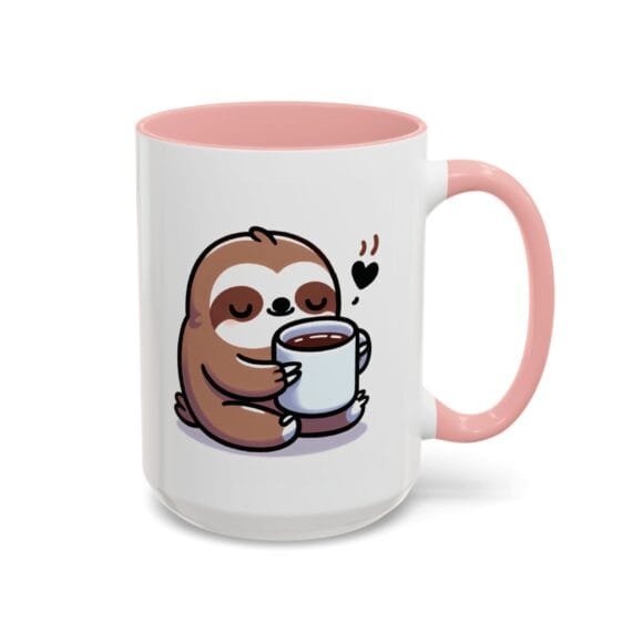 Cute Sloth Drinking Coffee - Coffee and Tea Mug - Image 10