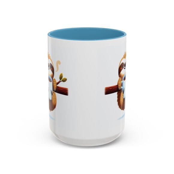 Smiling Sloth Drinking Coffee - Coffee and Tea Mug - Image 17