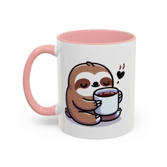 Cute Sloth Drinking Coffee - Coffee and Tea Mug - Image 7