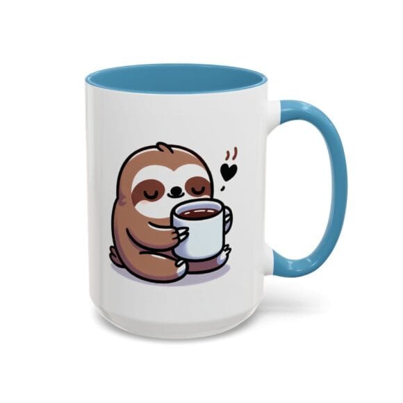 Cute Sloth Drinking Coffee - Coffee and Tea Mug - Image 18