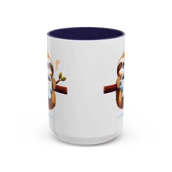 Smiling Sloth Drinking Coffee - Coffee and Tea Mug - Image 33