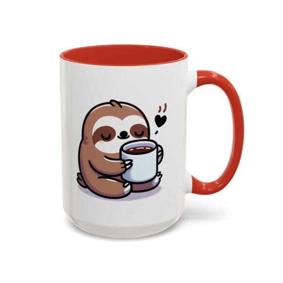 Cute Sloth Drinking Coffee - Coffee and Tea Mug - Image 38