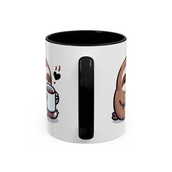 Cute Sloth Drinking Coffee - Coffee and Tea Mug - Image 4